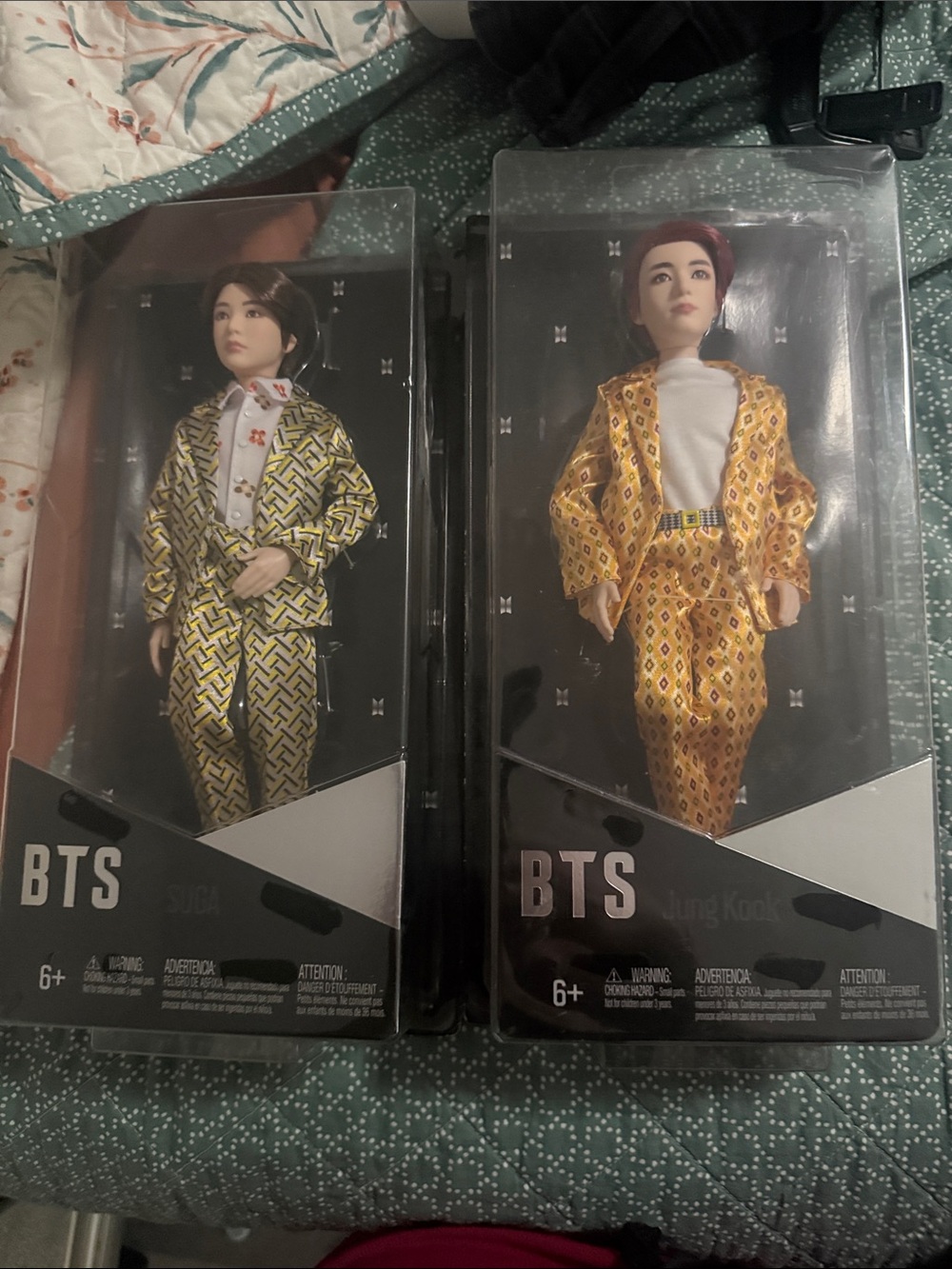 Collectible Doll in Yellow Patterned Suit